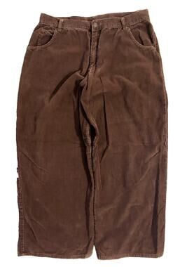 Men’s Solo Semore Brown Corduroy Baggy Pants Size 37x30 Made In USA Skater 90s